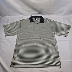 Footjoy Large‎ Striped Golf Polo Size Large Course Logo